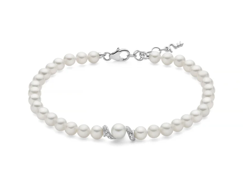 Bracciale Perle Argento Miluna