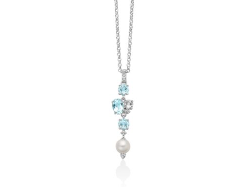 Collana Miluna con perla Oriente e Gemma del Cielo
